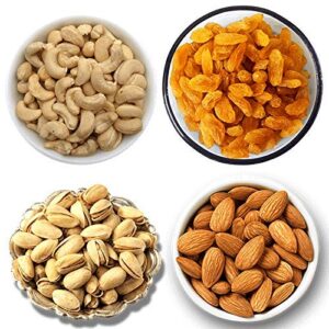(4KG - 1Kg*4) Dry Fruits Combo Pack of 4 - (Almonds, Cashews, Pistachios, Raisins)
